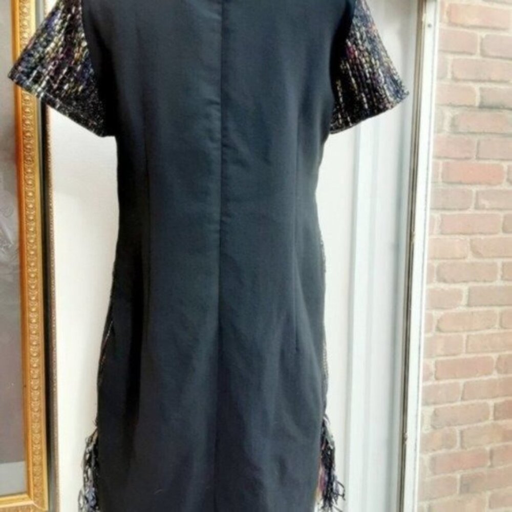 Vilagallo Tea Farrow Fringe Jacquard Dress 42 - Picture 12 of 13